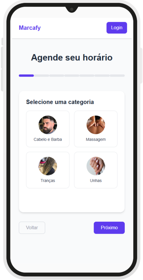 App Marcafy no celular